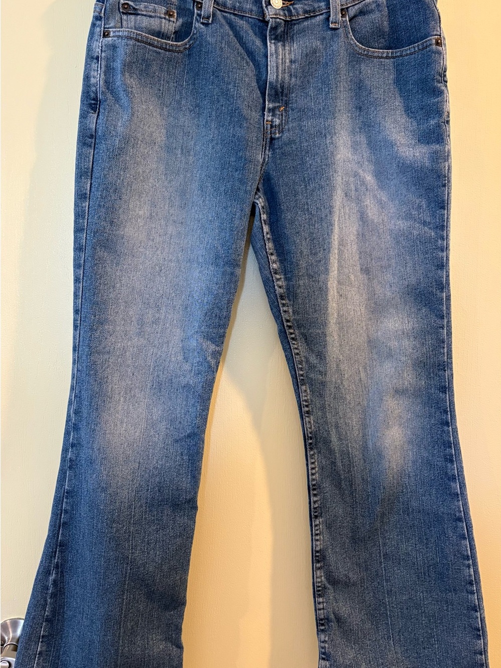 Levi's 515 Blue Flare Jeans - Women's Wide Leg